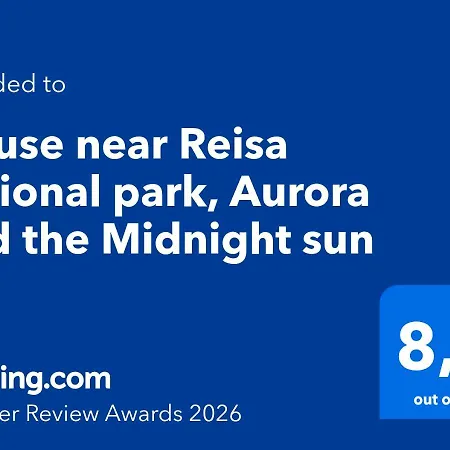 House Near Reisa National Park, Aurora And The Midnight Sun *