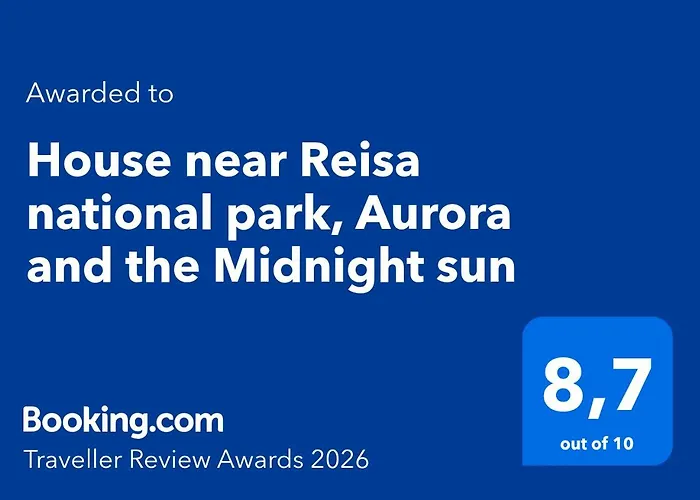 House Near Reisa National Park, Aurora And The Midnight Sun *